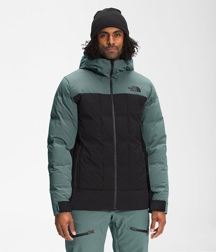 The North Face Puffer Jacket Bellion Green/Black - Mens - Thailand JQIWV-4072